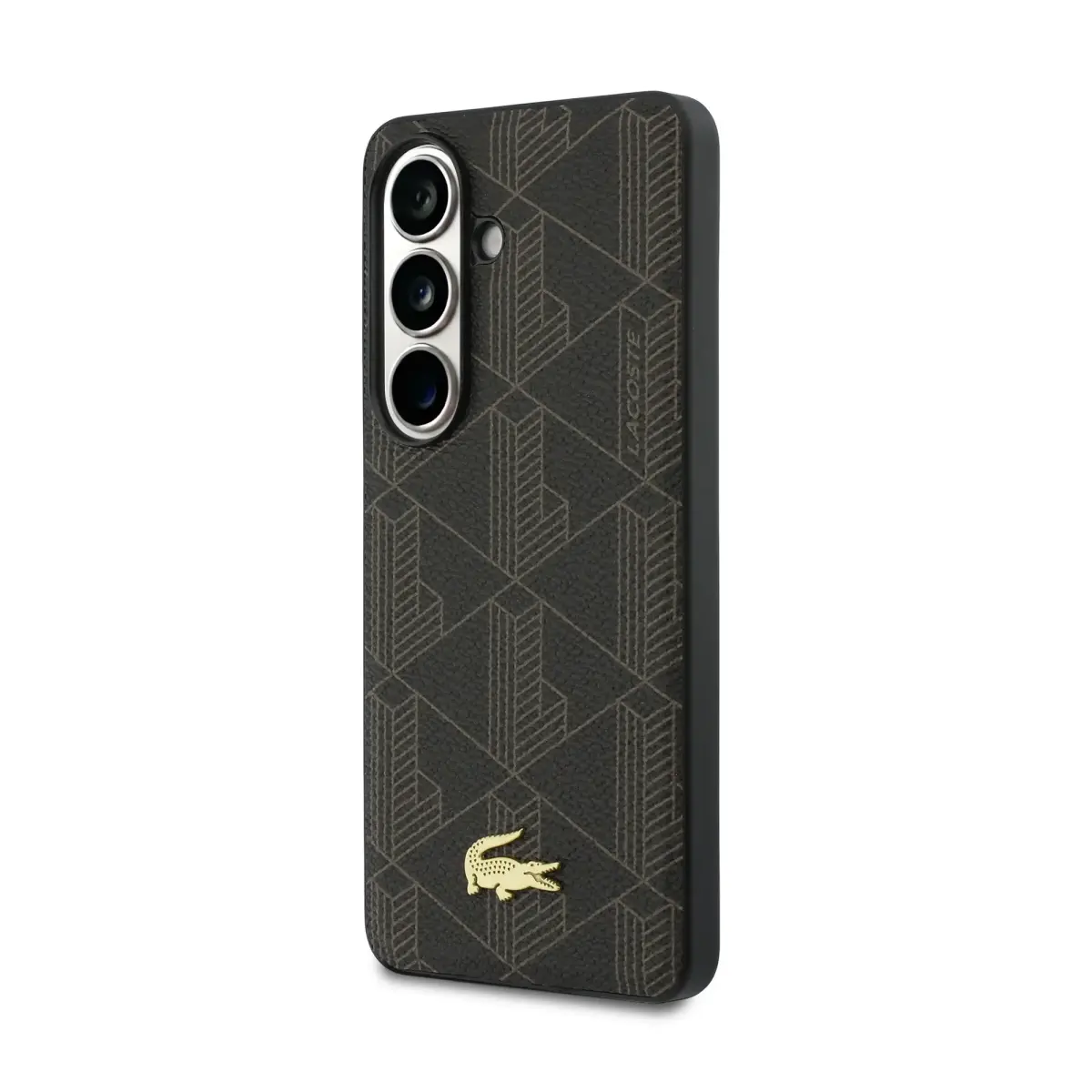 Lacoste Monogram Gold Logo maciņš telefonam Samsung Galaxy S26+ (S947) brūns