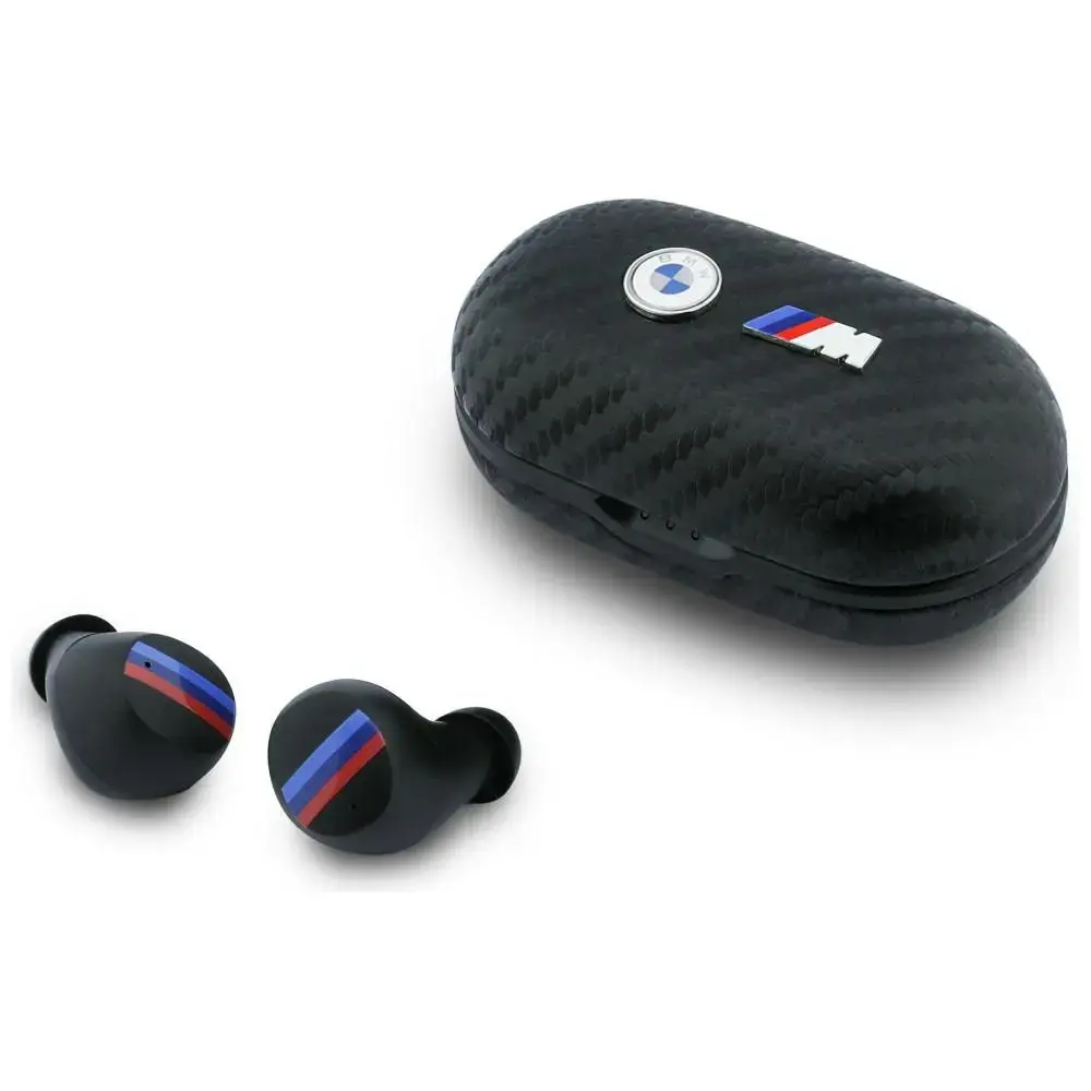 Headphones Bluetooth TWS BMW Carbon Metal Logo ENC black