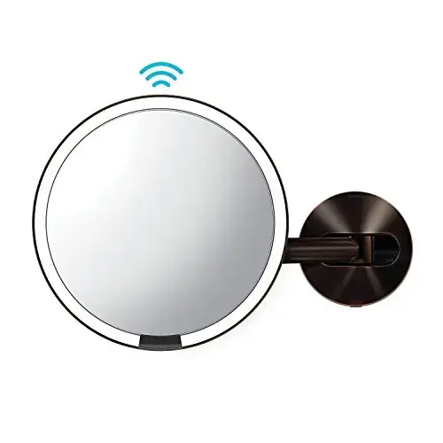 Simplehuman Wall Mount Sensor Mirrors, 9-1/8"H X 13-13/16"W X 3-1/8"D, Dark Bronze, Hardwired