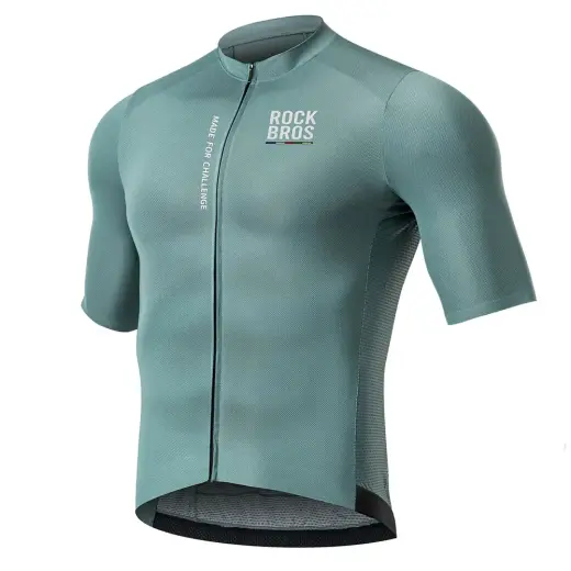 Rockbros 15120014016 ROAD TO SKY men's cycling jersey short sleeve S - gray-blue