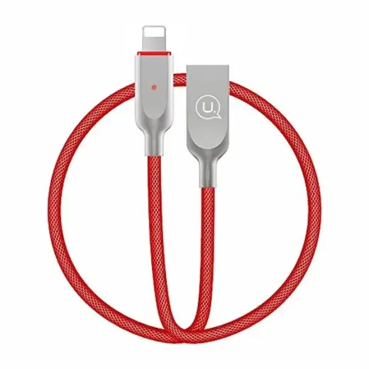 USAMS U-Sun data transfer and charging cable | USB-A to Lightning | 1.9m | red