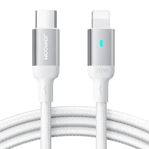 Joyroom S-CL020A10 datu pārraides un uzlādes vads | USB-C uz Lightning | PD | 20W | 1.2m | balts
