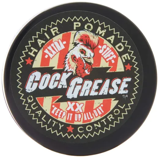 Cock Grease, Xxtra Stiff XX, Hair Styling Pomade, Shine Finish, Extra Hold, 50 g