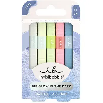 Invisibobble Glow-in-the-dark hair ties, 5-pack (4063528102621)
