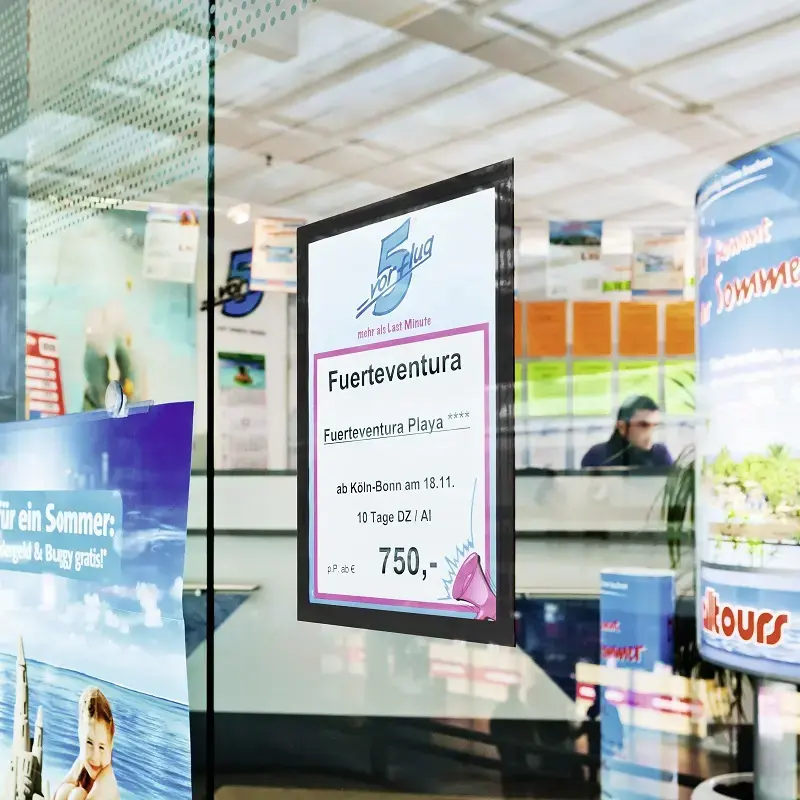 Pašlīpoša kabata DURABLE DURAFRAME®A4, ar rāmi melnā krāsā, 2 gab./ iepak.