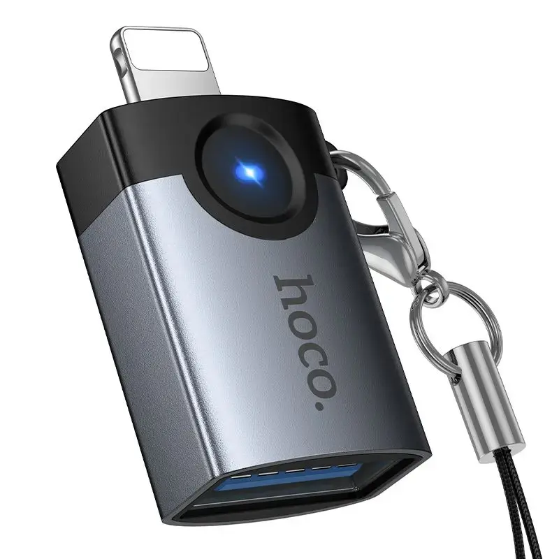 Adapter OTG Lightning to USB A Hoco UA46 Victory gray