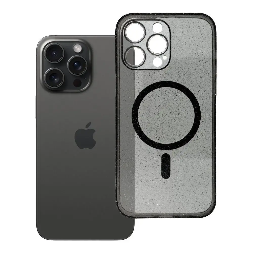 Clear Mag Cover maciņš ar MagSafe atbalstu telefonam iPhone 14 Pro Max melns