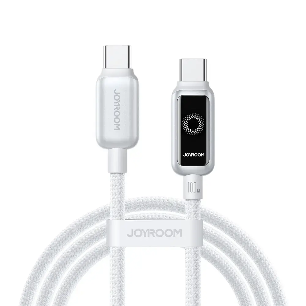 Joyroom S-A55 StarFlight datu pārraides un uzlādes vads | USB-C uz USB-C | 100W | 1.2m | balts