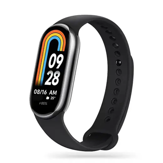 Tech-Protect Iconband išmaniojo laikrodžio dirželis Xiaomi Mi Band 8/9 NFC | silikoninis | juodas