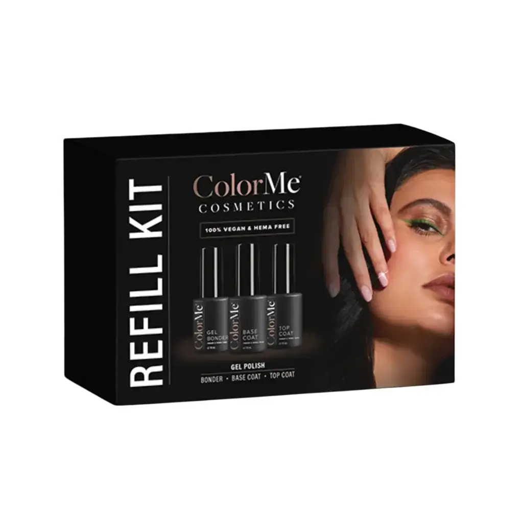 Set ColorMe Cosmetics: ColorMe, Gel, Semi-Permanent Nail Polish, 10 ml + ColorMe, Base Coat, Semi-Permanent Nail Polish, 10 ml + ColorMe, Top Coat, Semi-Permanent Nail Polish, 10 ml