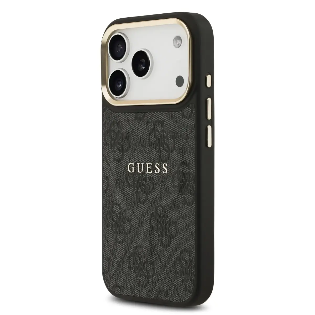 Guess PU Leather 4G maciņš ar MagSafe atbalstu telefonam iPhone 17 Pro melns