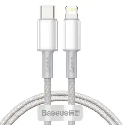 Baseus CATLGD-02 data transfer and charging cable | USB-C to Lightning | 20W | 1m | white