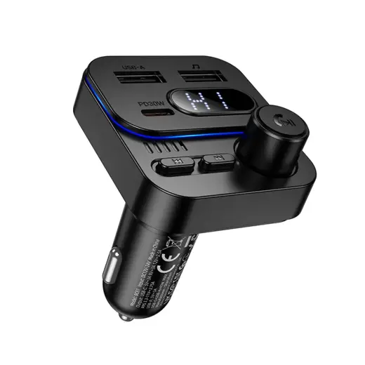 Borofone Transmitter FM BC61 Ocean MP3, Bluetooth - 2xUSB + Type C - PD 45W black