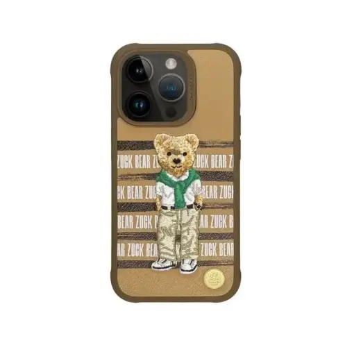 Zuck Bear San Francisco Fortune Golden State Bear TTT maciņš telefonam iPhone 16 Pro zelta krāsā