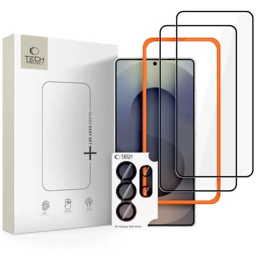 Tech-Protect Easy Set+ karastatud kaitseklaas telefonile Galaxy S26 Ultra paigaldusraamiga (3 tk.)