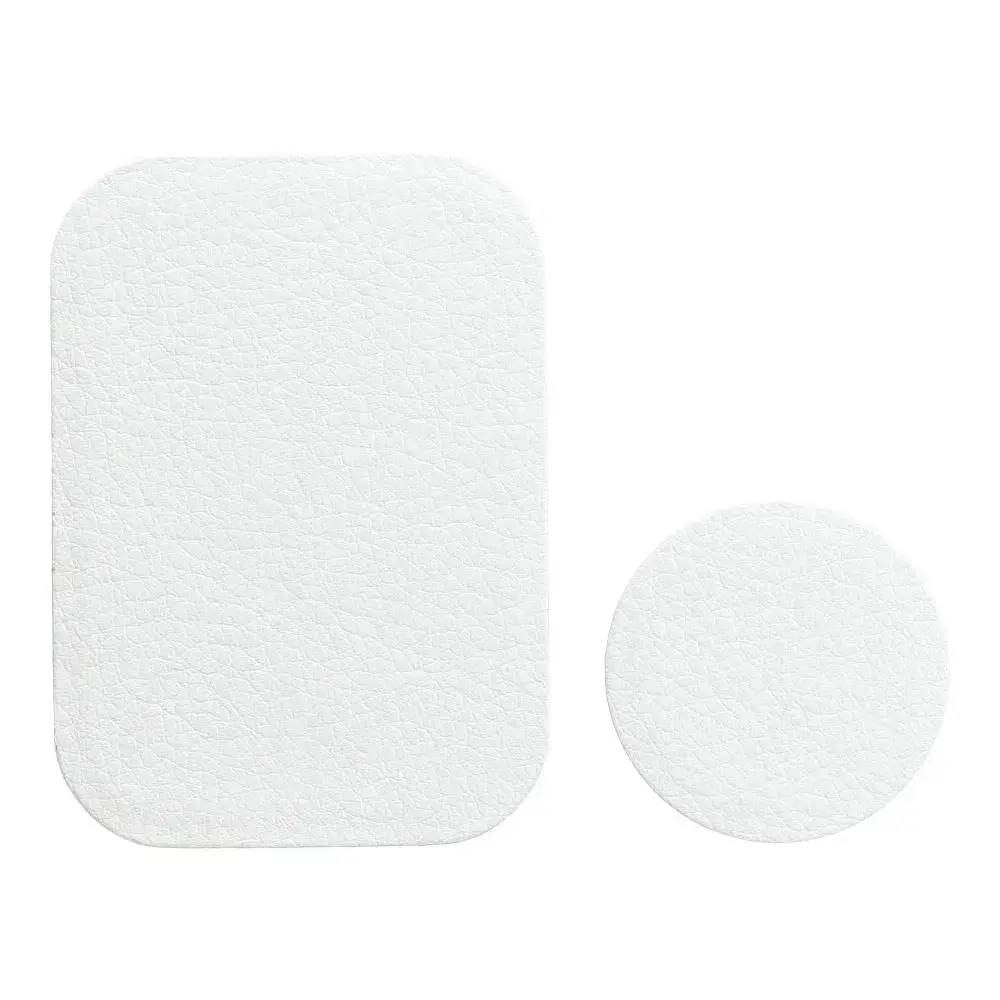 Badget for magnet car holder leather white