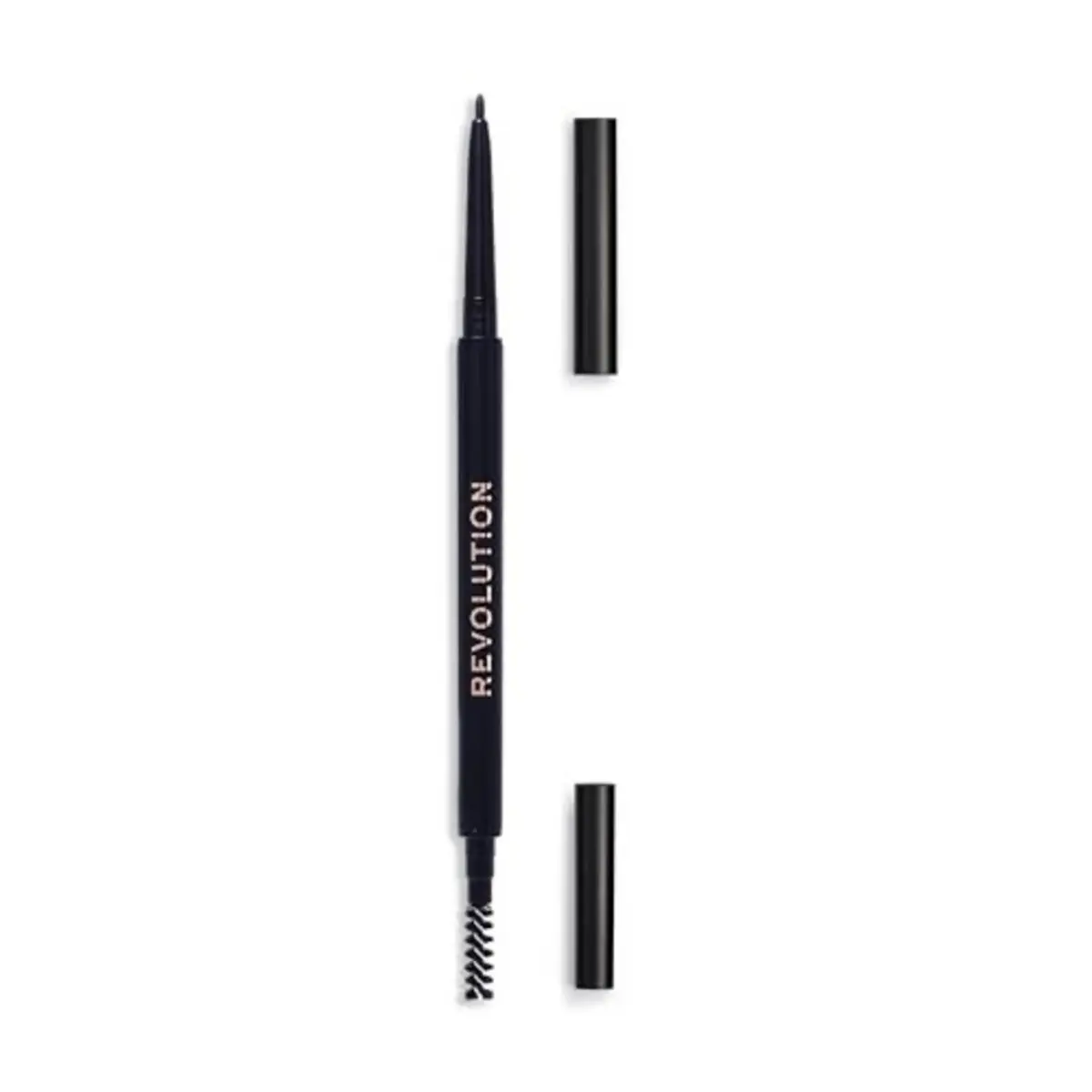 Makeup Revolution, Precise Brow, Eyebrow Cream Pencil & Brush 2-In-1, Ebony, 0.05 g