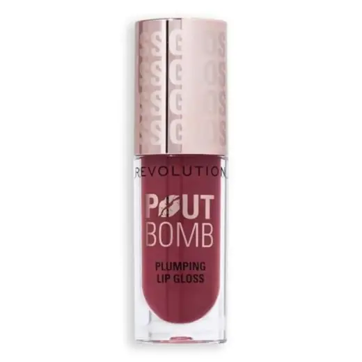 Makeup Revolution, Pout Bomb Rosewood Rose, Plump, Lip Gloss, Rosewood Rose, 4.6 ml