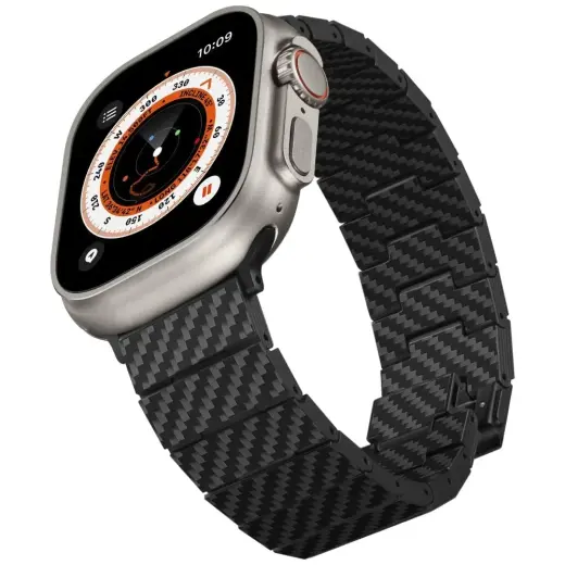 Band PITAKA Carbon Fiber Modern for Apple Watch 1|2|3|4|5|6|7|8|9|10|SE|Ultra|Ultra2 black grey Photo