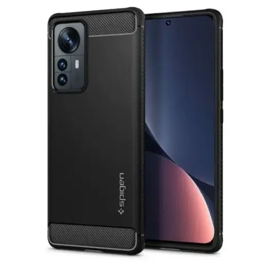 Spigen Rugged Armor Xiaomi 12 Pro czarny|black matte ACS04361