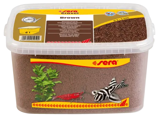 Brown aquarium primer : Sera Gravel Brown 2-3 mm, 6000 ml