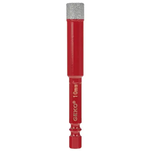 Diamond hole saw for tiles Geko 1/4" d 10mm