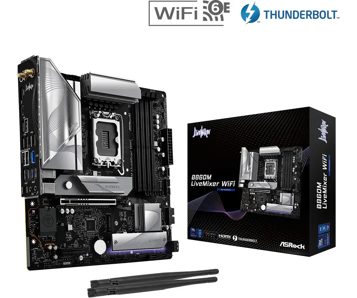 Motherboard B860M LIVEMIXER WIFI s1 851 4DDR5 mATX 