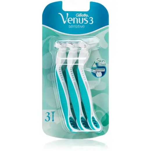 Gillette Venus 3 Sensitive Disposable Razors 3 Pieces.