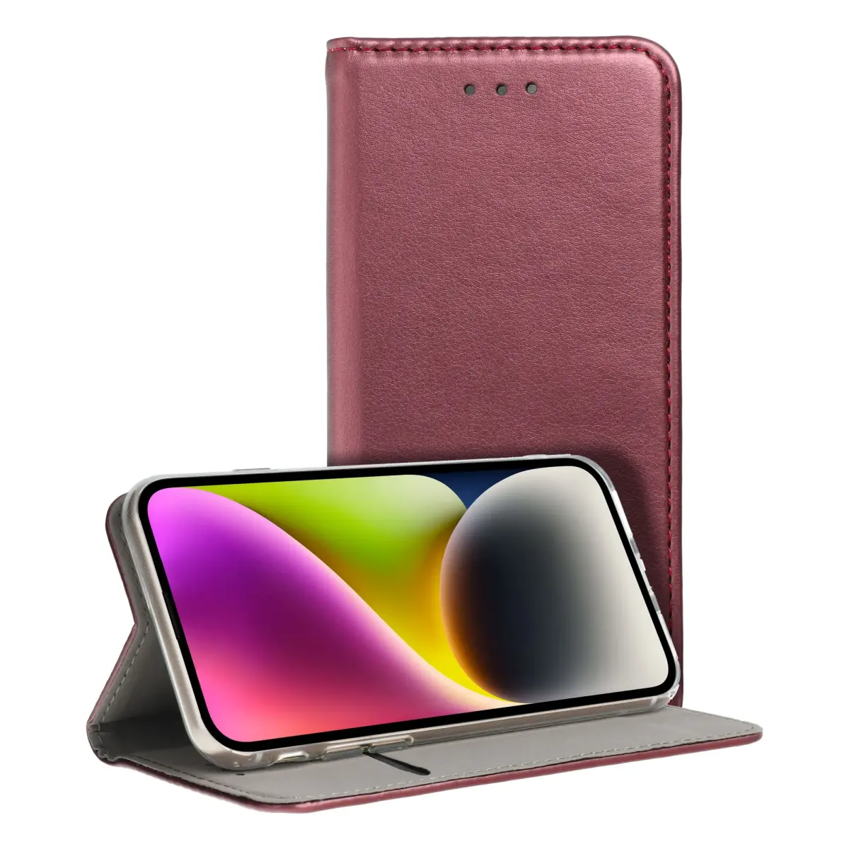 SMART MAGNETO Book case for REALME 14 PRO burgundy