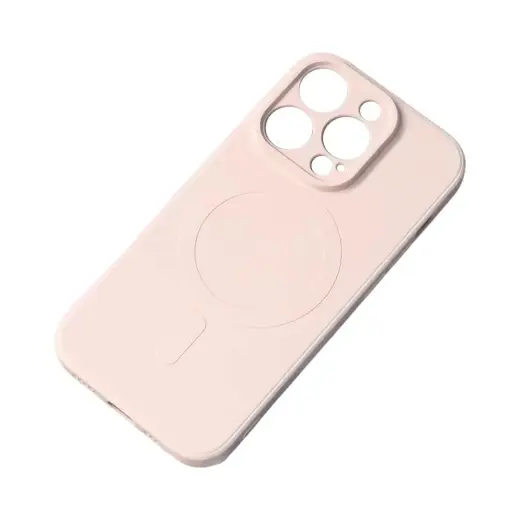 Silicone Case telefono dėklas su MagSafe palaikymu iPhone 15 baltas