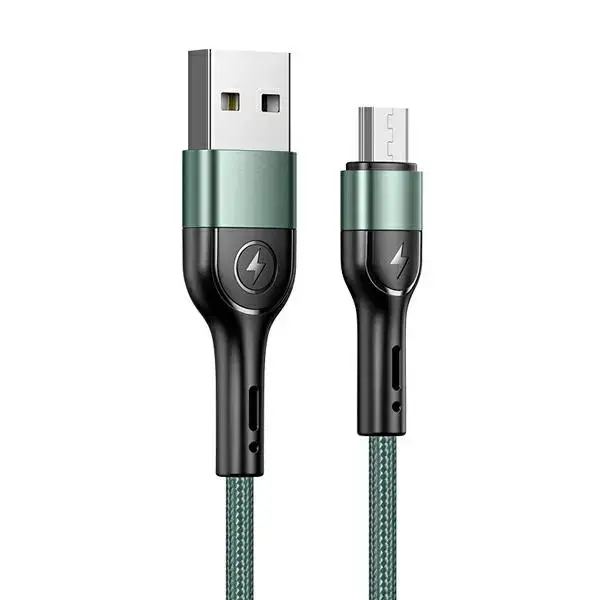 USAMS U55 datu pārraides un uzlādes vads | USB-A uz Micro USB | 10W | 1m | zaļš