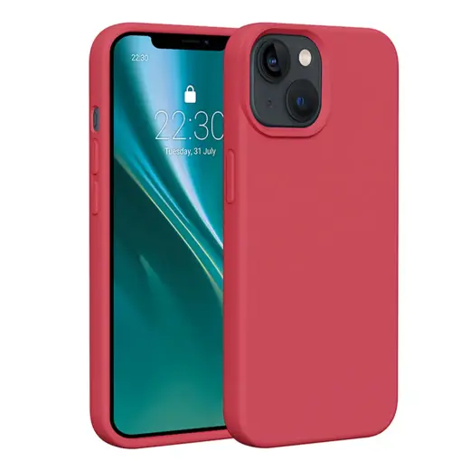 Etteri Silicone phone case for iPhone 13 raspberry