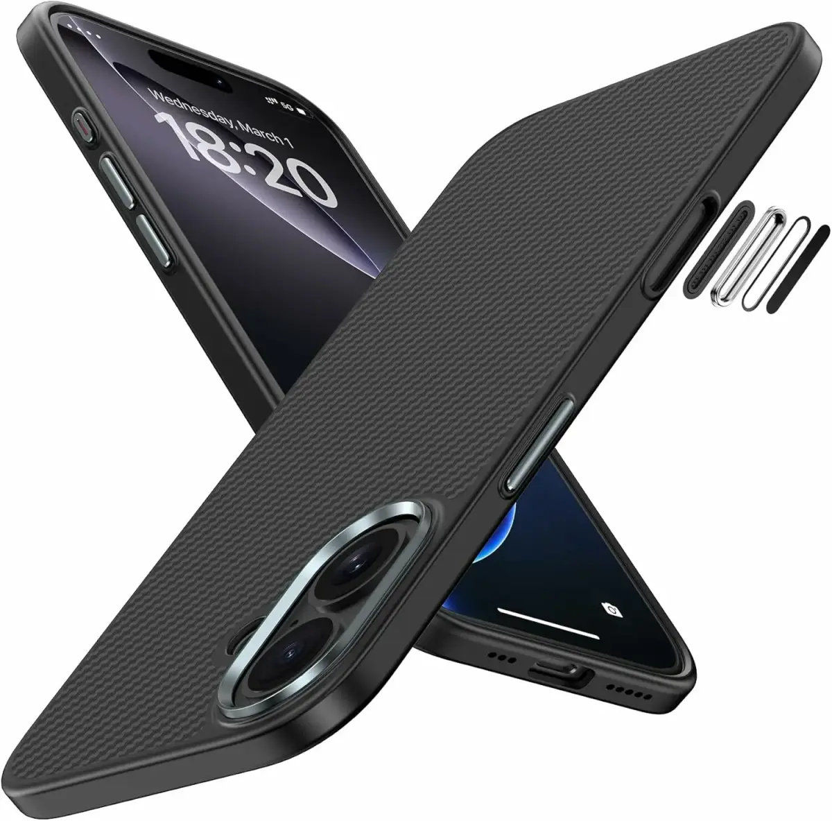 Benks Magnetic Armor Pro Kevlar Case Metal Frame 600D (A067) for Iphone 17 black (Camera Control Button)