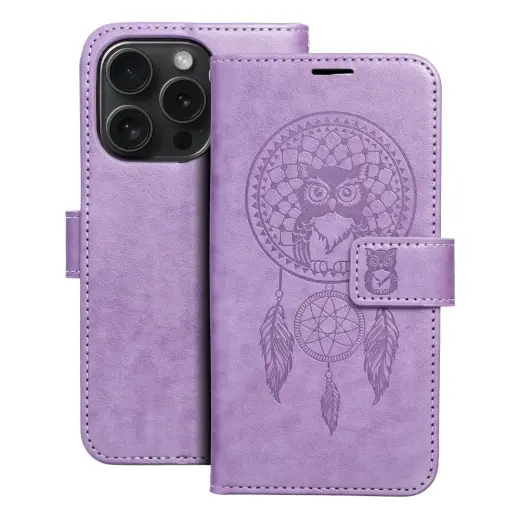 MEZZO dreamcatcher чехол-книжка для телефона iPhone 15 Pro фиолетовый