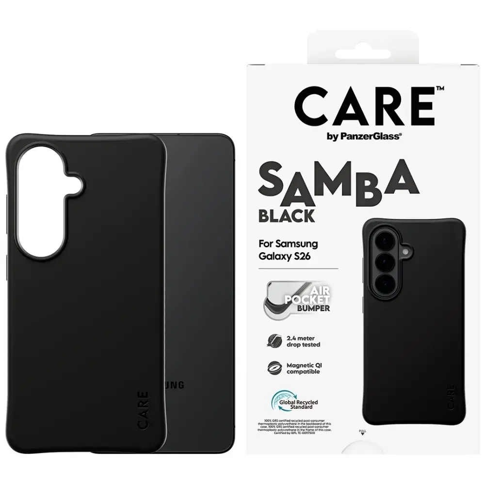 CARE by PanzerGlass Samba maciņš telefonam Samsung Galaxy S26 (S942) melns