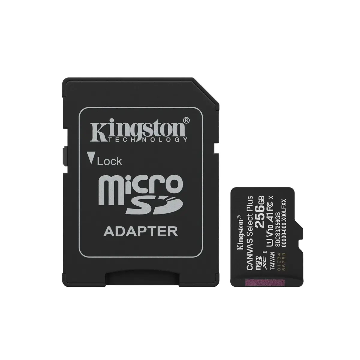 KINGSTON 256GB microSDXC Canvas Select Plus Gen3 150MB/s A1 memory card + adapter