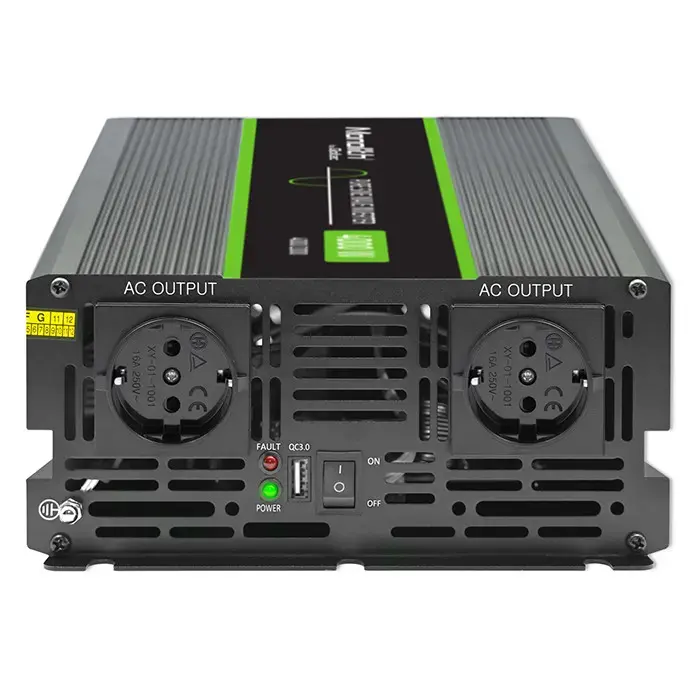 Qoltec Pure Sine Wave Inverter Monolith | 2000W | 4000W | 24V to 230V