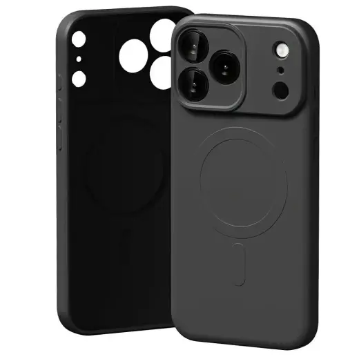 Mercury Semi-Silicone maciņš ar MagSafe atbalstu telefonam iPhone 17 Pro Max melns
