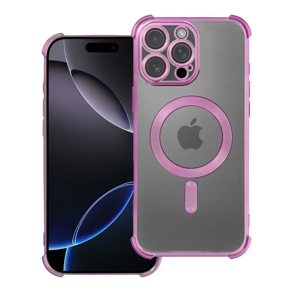 Case for iPhone 16 PRO MAX compatible with MagSafe Antishock Electro purple