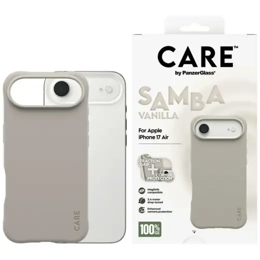 Case CARE by PanzerGlass Fashionable Samba MagSafe for iPhone Air vanilla