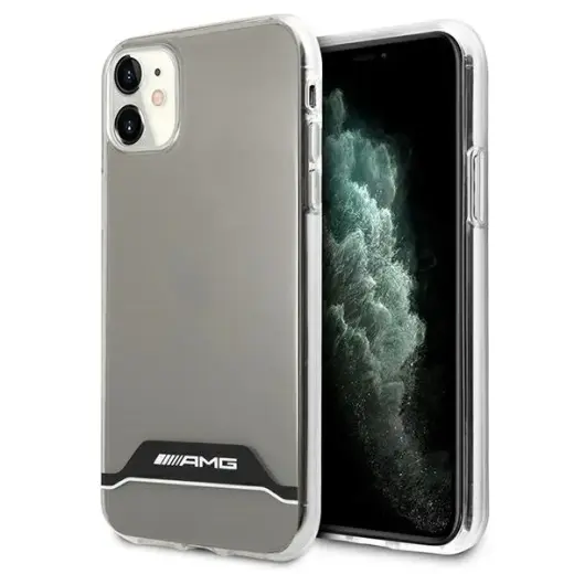 AMG AMHCN61TCBW iPhone 11 6,1" skaidrus kietas dėklas Electroplate Black&White