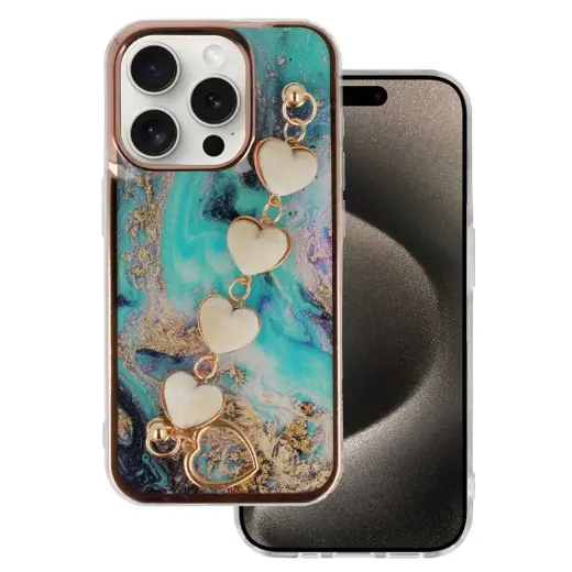 Trend phone case for iPhone 15 Pro blue (Design 6)