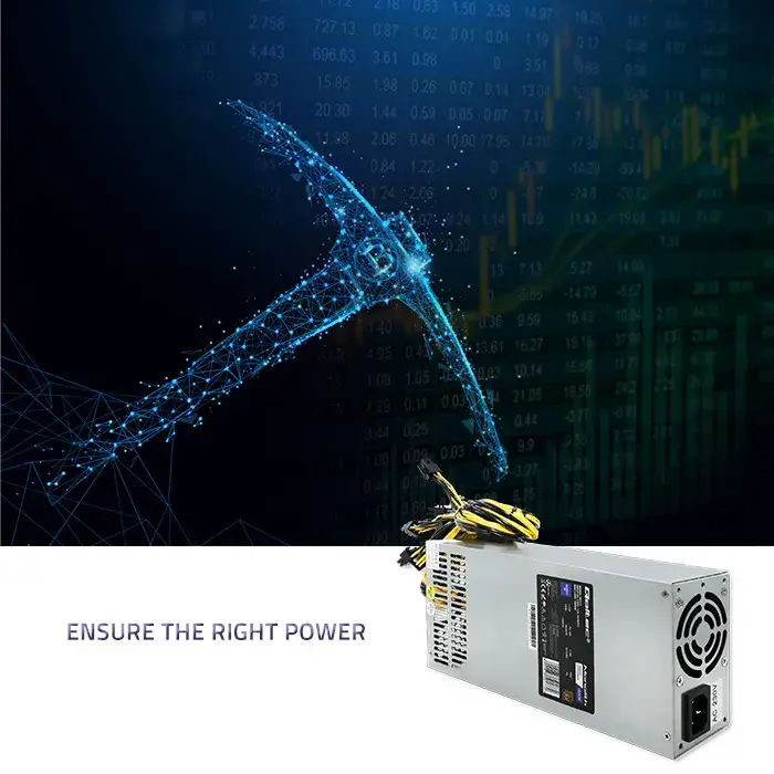 Qoltec PCI-E power supply Smart 1600W | 80 Plus Gold | Data mining