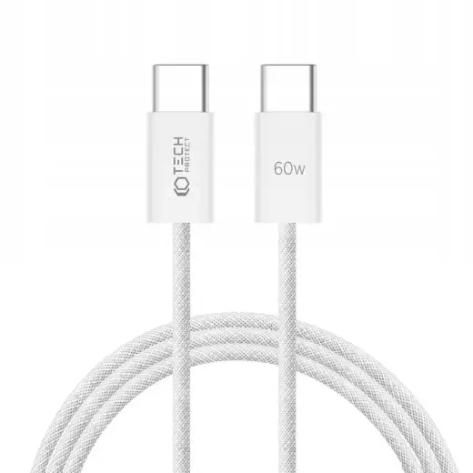 Tech-Protect UltraBoost Classic USB-C | USB-C PD 60W 3A 2m cable - white