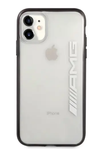 AMHCN61AESLBK AMG Mettalic Black Edges Case for iPhone 11 Transparent