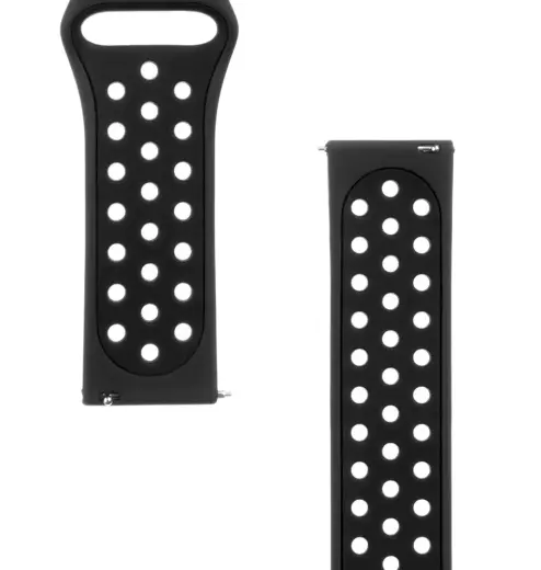 Tactical 234 Double universal smartwatch strap for (22 mm) | Silicone | black