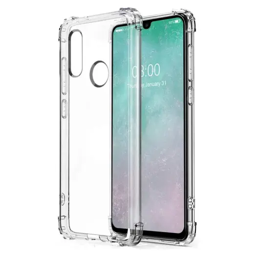 Fusion Anti Shock 0.5 mm Silicone Case For Huawei P30 Lite Transparent