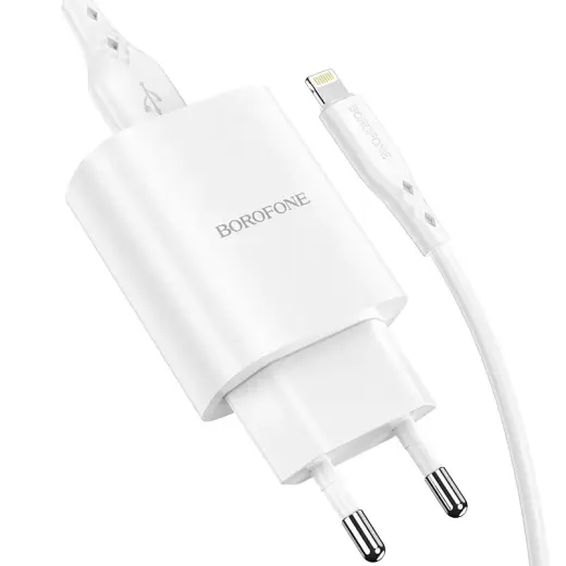 Borofone Wall charger BN1 Innovative - USB - 2,1A with USB to Lightning white