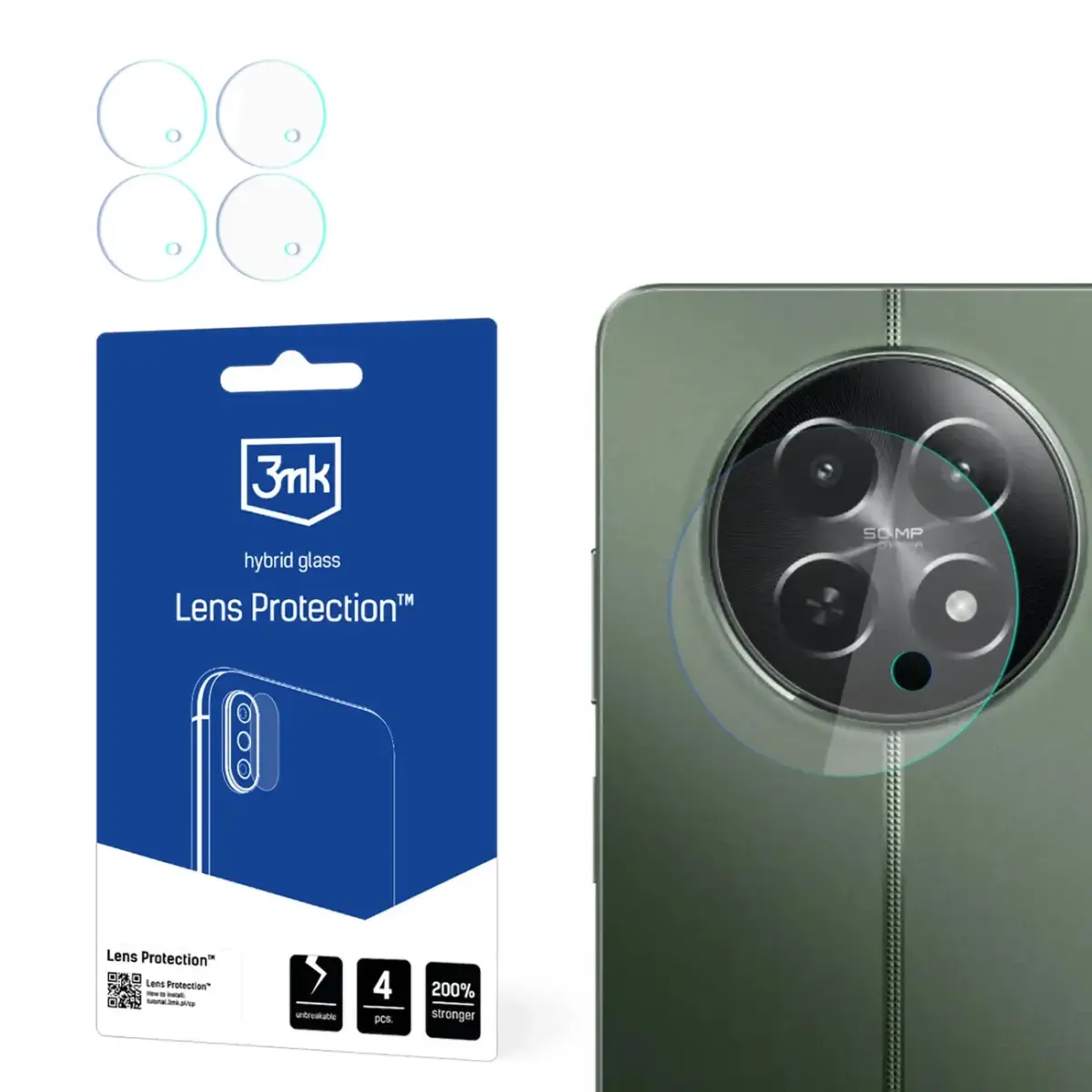 3mk Lens Protectionâ¢ hybrid camera glass for Realme 12x 5G