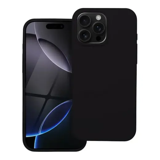 Silicone phone case for iPhone 16 Pro Max black